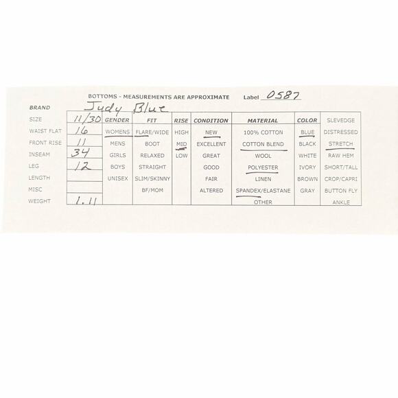 NWT Judy Blue Inseam Panel Flare Jeans Mid Rise Stretch Womens Size 11/30 - Picture 4 of 13